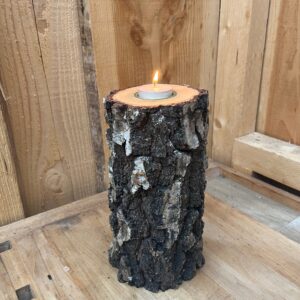 Teelicht Birke rustikal